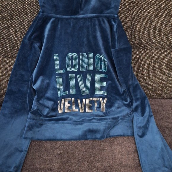 Juicy Couture x Kraft Real Mayo Rhinestone Smooth Velour Track Suit Large - Picture 3 of 5